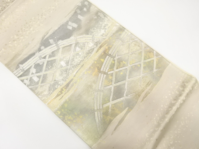 アンティーク　光悦垣模様織り出し袋帯（材料）